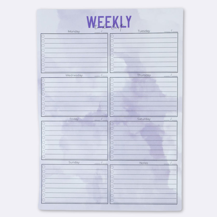 Pastel Weekly To Do List