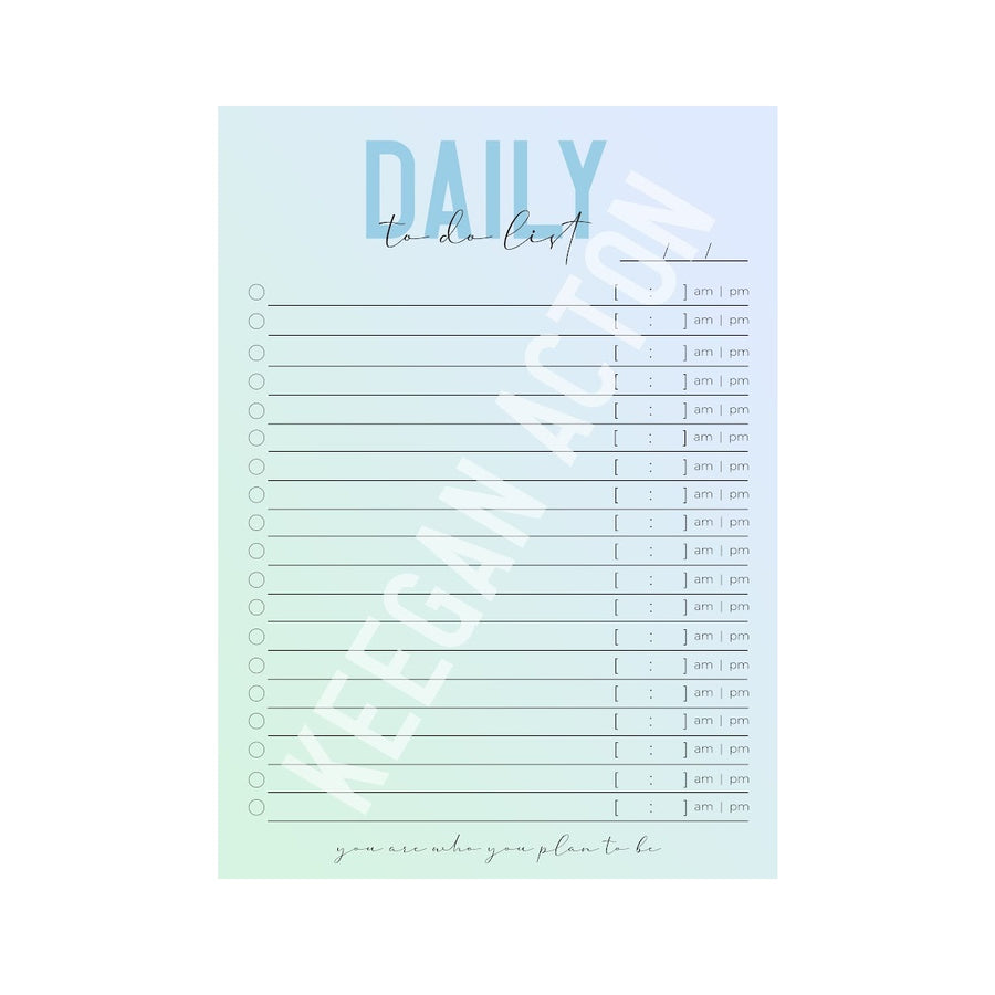 Morning Haze Daily To Do List (Digital Version)