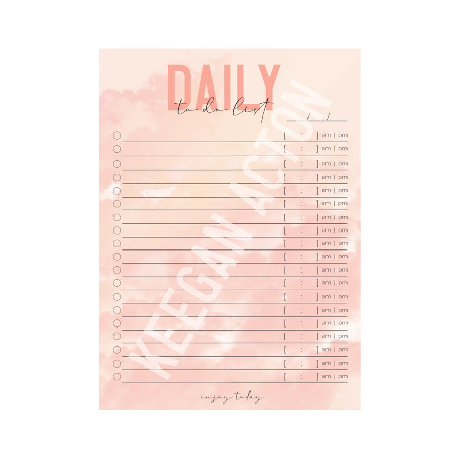 Sunset Daily To Do List (Digital Version)